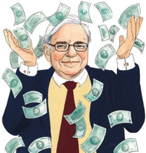 cartoon warren buffett