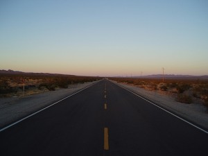 Road in the Mojave Desert by stevecadman, on Flickr