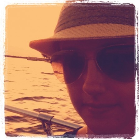 Instagram, portrait on boat at sunset